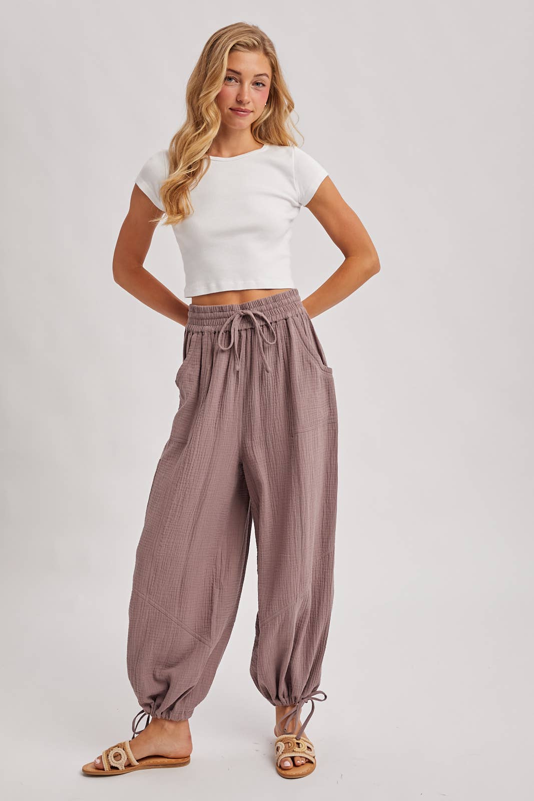 Bluivy - Wholesale Pants - Women's - JOGGER HAREM DRAWSTRING PANTS35