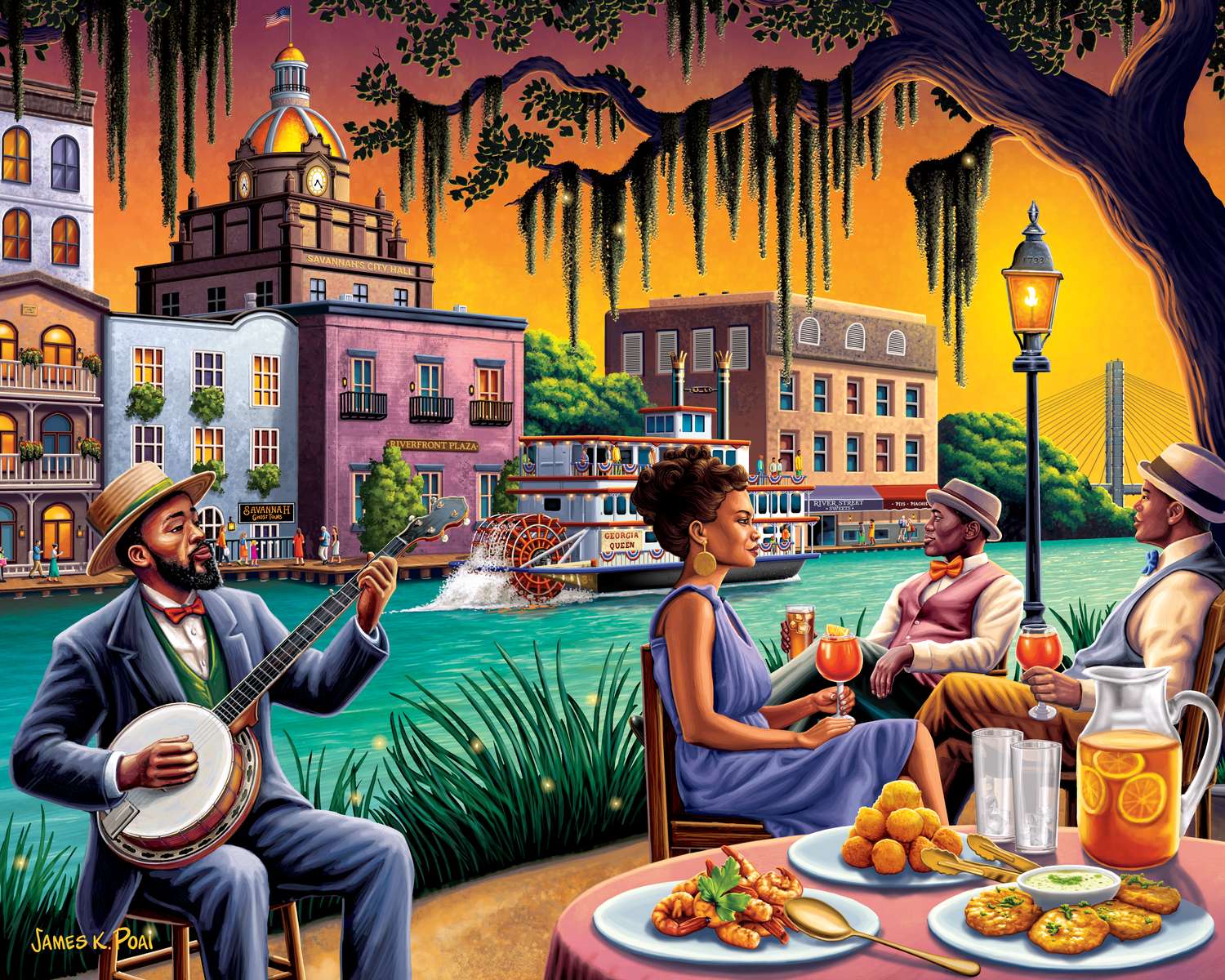 Boardwalk Puzzle Company - Vente Puzzle – adulte - Savannah, GA - 1000 pièces1