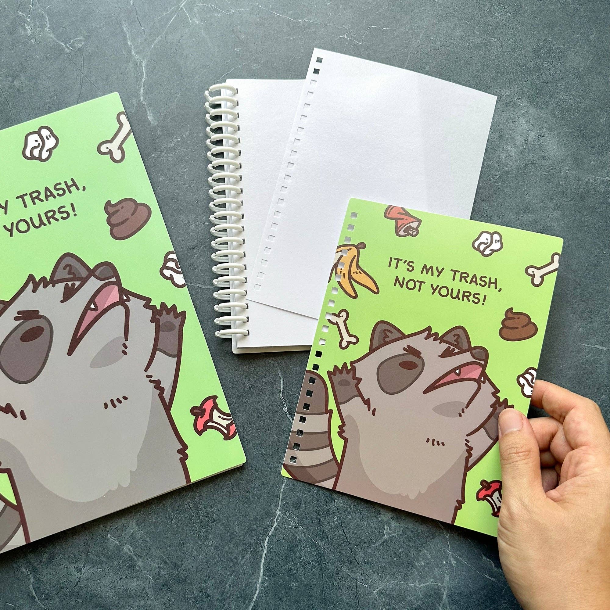 Geoffrey Siu Art LLC - Wholesale Photo Album - MD It's My Trash Not Yours Raccoon Reusable Sticker Book2