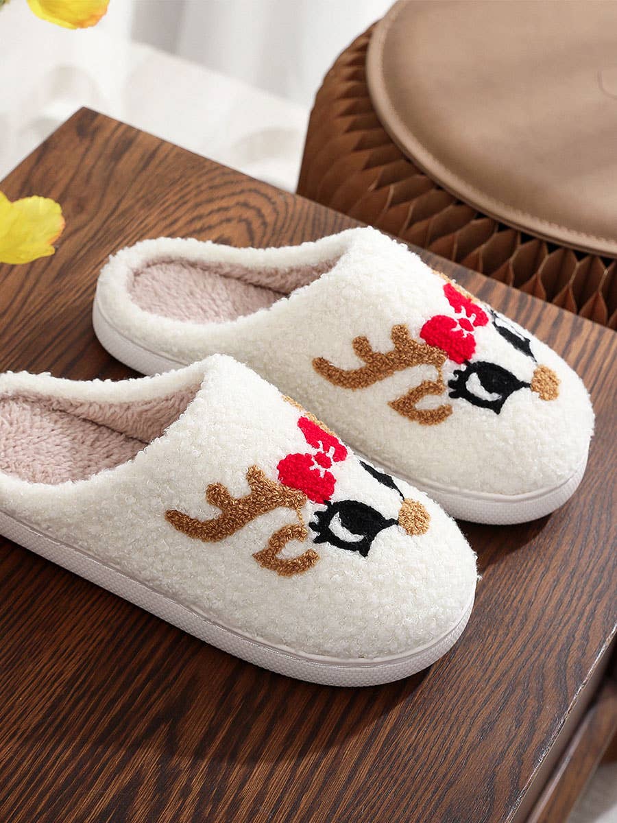 DOUBLJU - Wholesale Slippers - Women's - Christmas Winter Home Grinch Pattern Fuzzy Slippers16