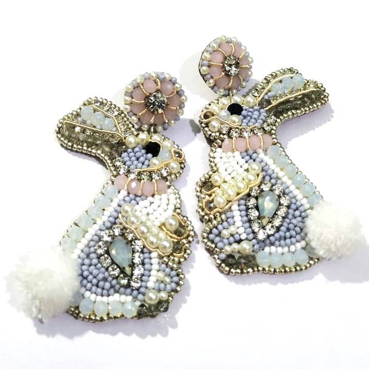 Bunny Earrings for wholesale by Allie Beads