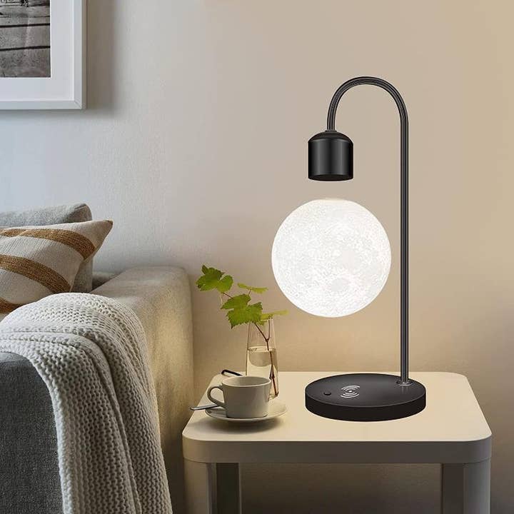 Kiyo Home - Wholesale Accent/Desk Lamp - Levitating Wireless Charger Moon Lamp