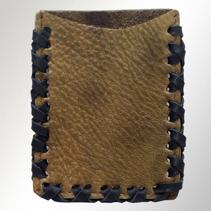 LS Western - Wholesale Card Holder - Unisex - ADCCM103 Rustic Hand-Stitched Leather Card Holder - Western Minimalist Wallet2