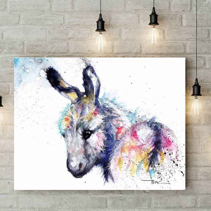 Donkey Box Canvas 24 x 16" for wholesale by bee.arts