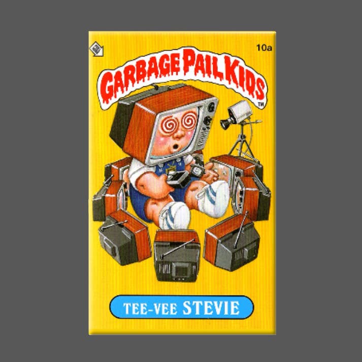 Ba Ba Buttons – wholesale Lapel pin/button – GARBAGE PAIL KIDS, Tee Vee Stevie, Magnet, Buttons, GPK0