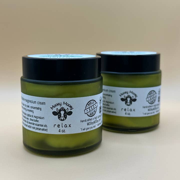RELAX Magnesium Whipped Tallow – Calming Balm for Stress, Sleep & Muscle Tension for wholesale by MOOey MOOey Skincare, LLC