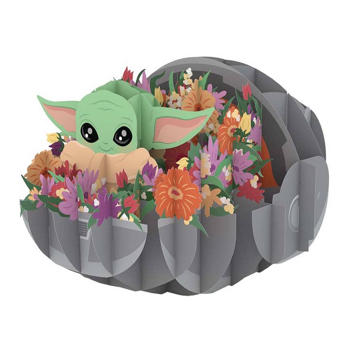 Lovepop Cards - Wholesale Everyday Greeting Card - Star Wars™ The Mandalorian™ Floral Grogu™ Giant Pop-Up Gift