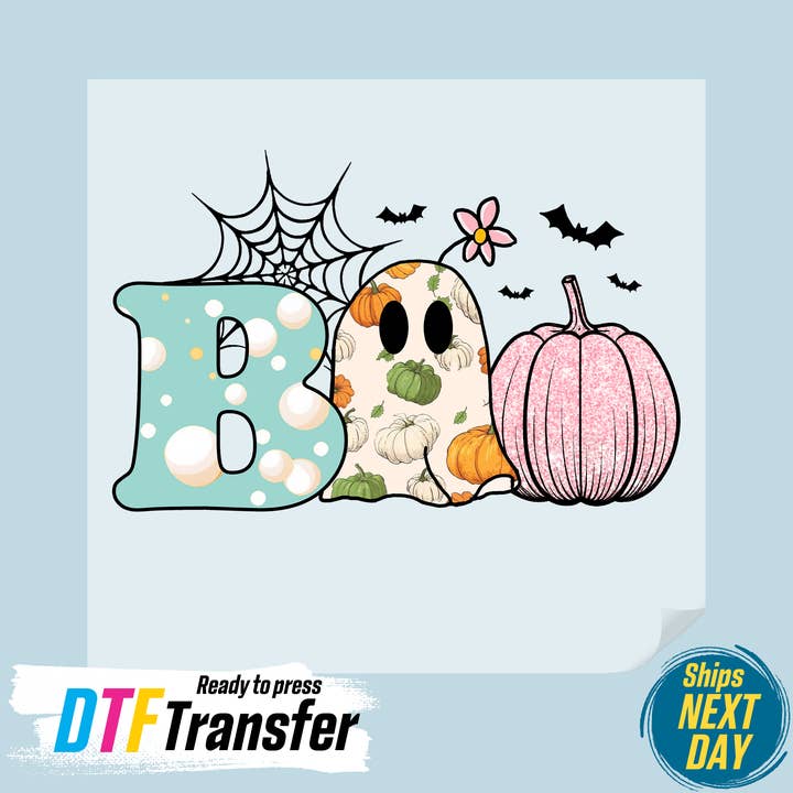 Cute Boo DTF Transfer for wholesale by DTF Office