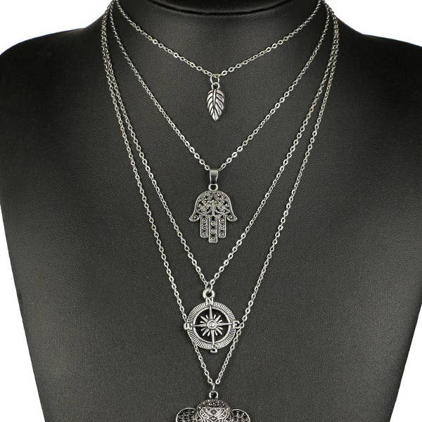 SILVER Bohemia Alloy Necklace Accessories for wholesale on Faire2