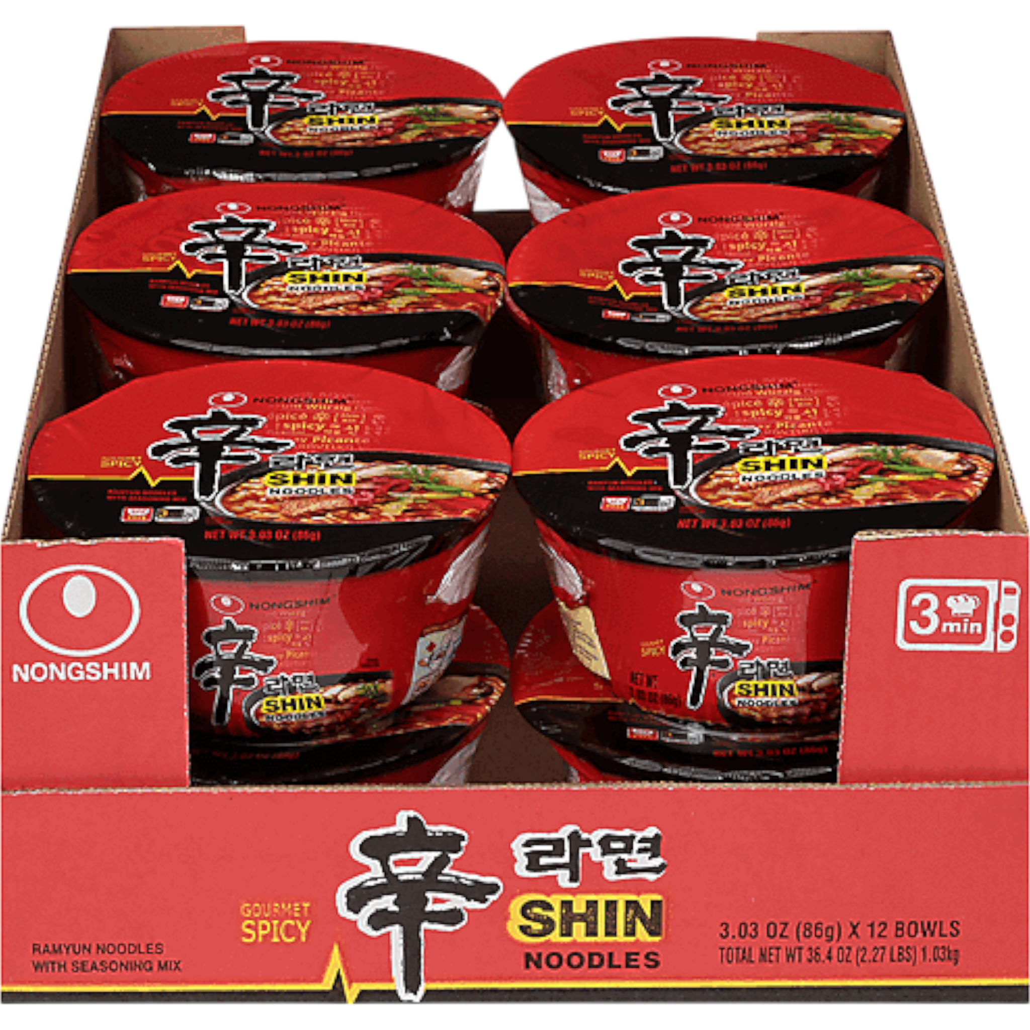 Cow Crack Wholesale - Vente Ramen - Nongshim Bol Nouilles Shin Épicé0