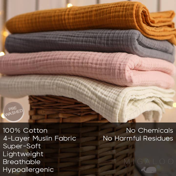 Barooga - Wholesale Bedding Blanket - Kids & Baby - Baby Muslin Blankets (4-Layered)14
