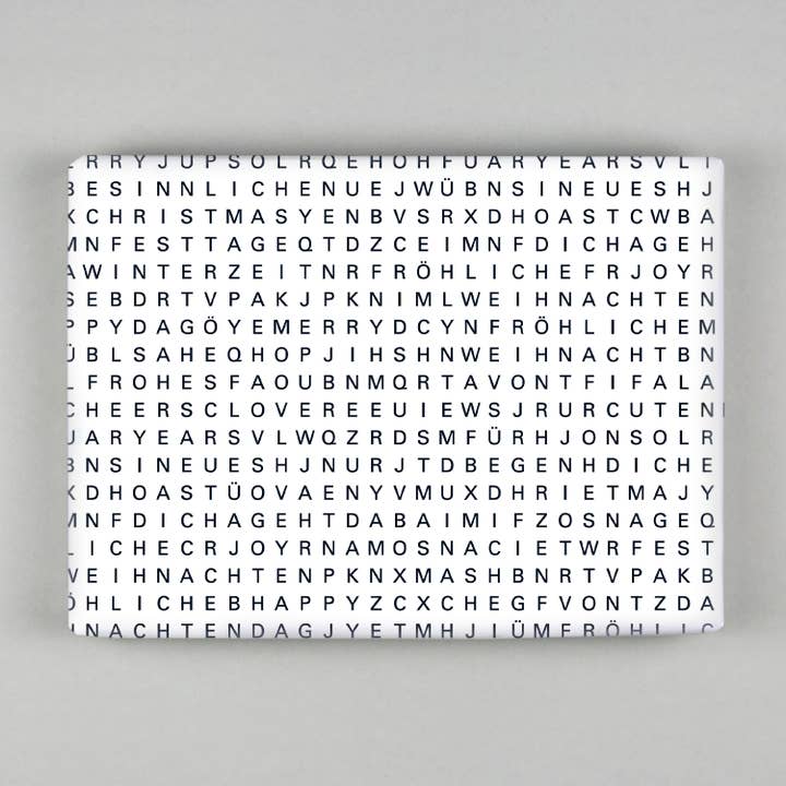 Kunst an Papier - Wholesale Flat Wrap - Gift wrap Ted word search