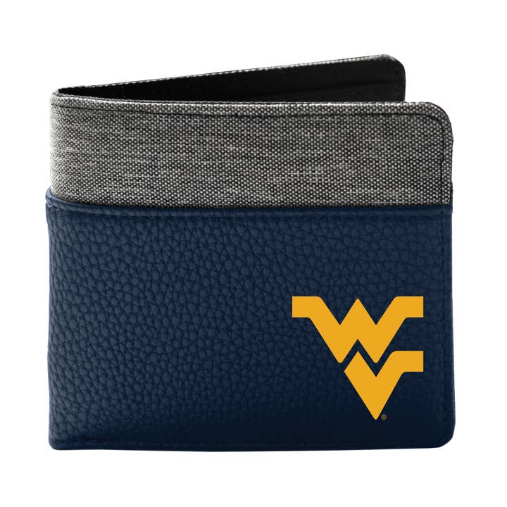 Portefeuille à deux volets NCAA West Virginia Mountaineers Pebble pour la vente par Little Earth Productions