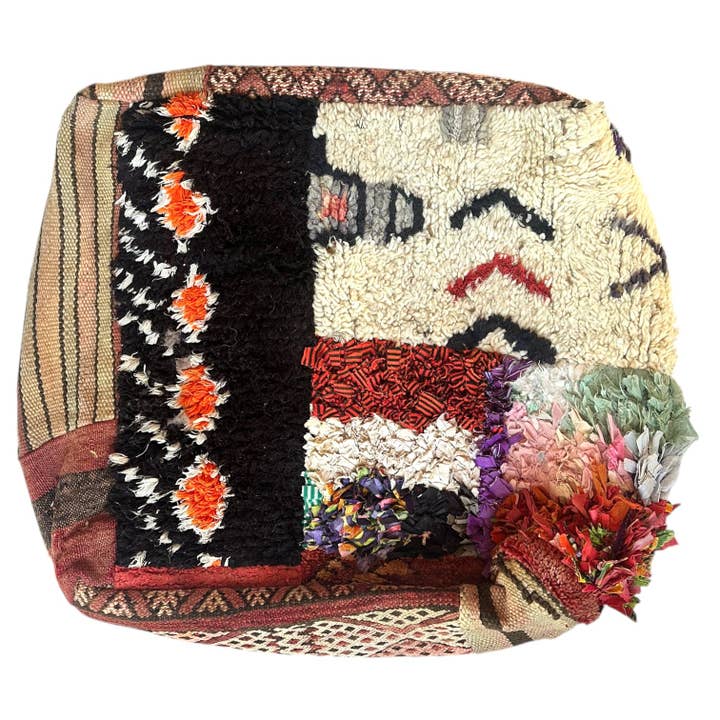 SOUK in the CITY - Wholesale Pouf - UNIQUE Upcycled Berber Poufs - PATCHWORK12