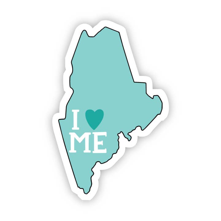 I Love Maine Teal Sticker for wholesale by Big Moods