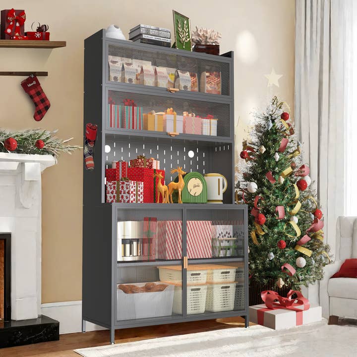 73in Tall Kitchen Pantry Cabinet w/Flip Doors & Pegboard for wholesale by 39F Inc.