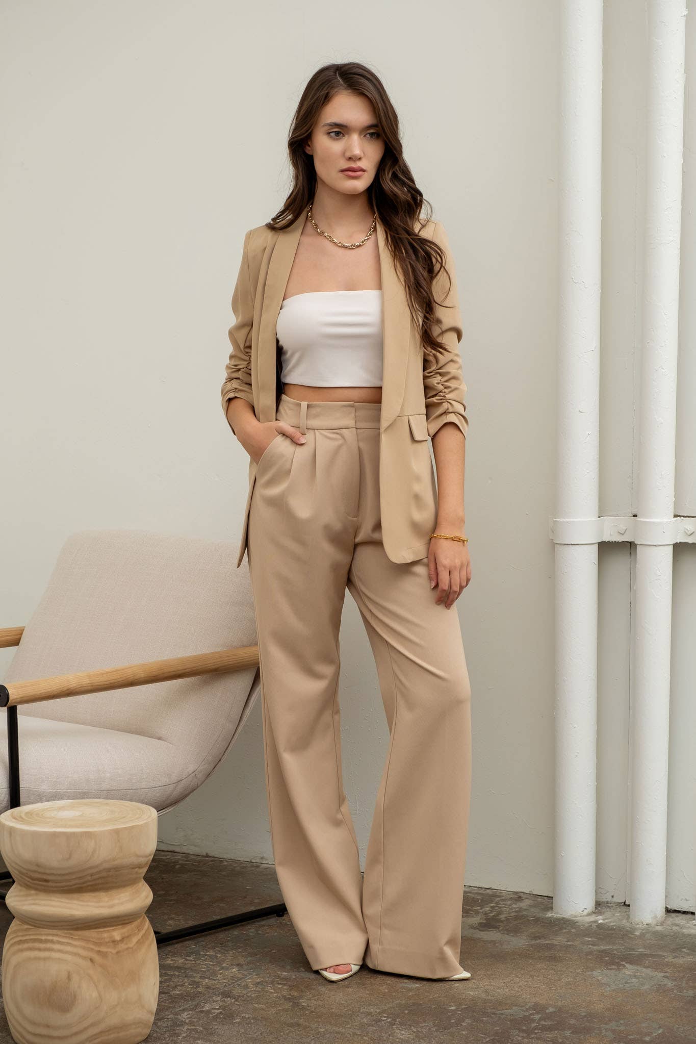 The Workshop Studio – Blazer - Mulher por atacado – BLAZER COM MANGA 3/4 DE MANGA COMPRIDA29