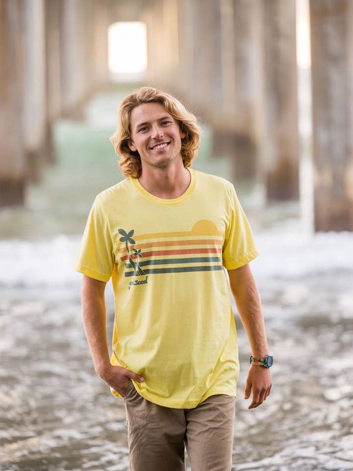 Goodseed Clothing - Wholesale Screen Printed T-Shirt - Men's - Rise N Shine Tee Yellow2