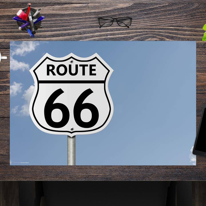 Vinyl bureaublok — Route 66 USA Roadtrip voor wholesale door cover-your-desk