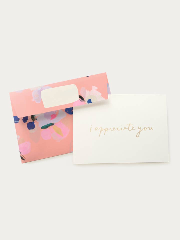 Blooms I Appreciate You Card for wholesale by Our Heiday