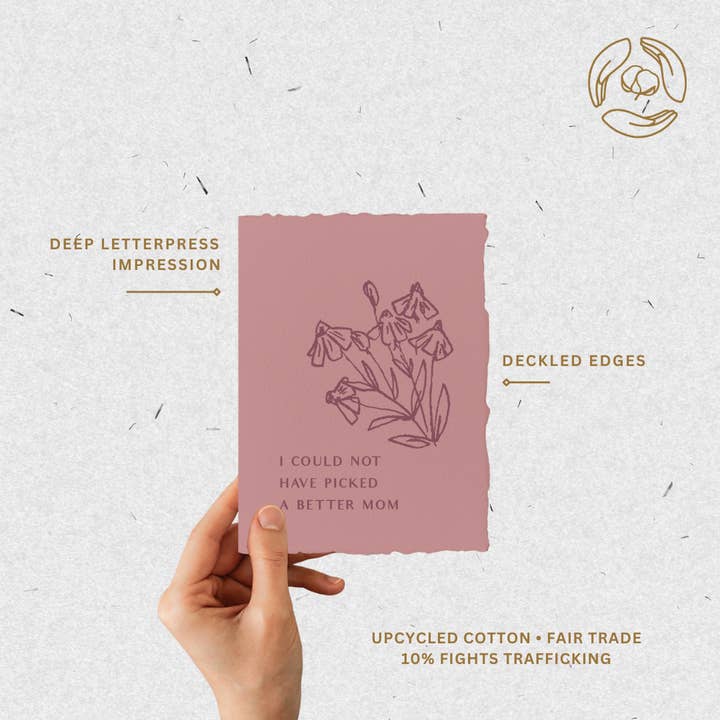 Paper Baristas - Vente Carte pour la fête des Mères - Je n'aurais pas pu choisir une meilleure maman | Carte pour la fête des mères3
