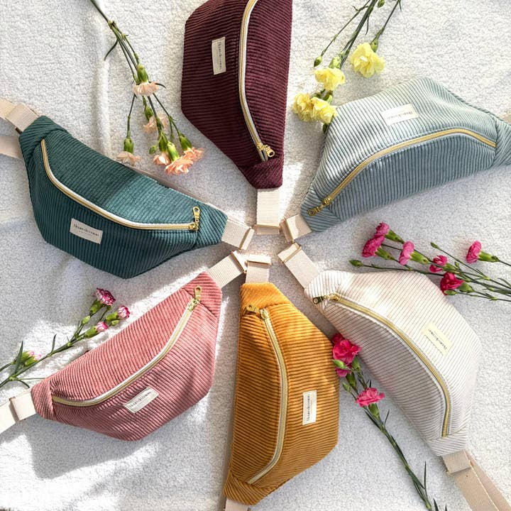 Sæt med 6 bæltetasker for engroshandel hos Fleurs de coton créations