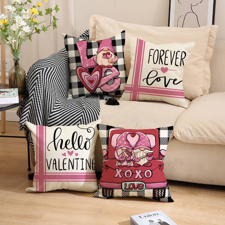 Valentijns Kabouter Kussenhoezen Set Liefde Print Bank Decor voor wholesale door Liffy