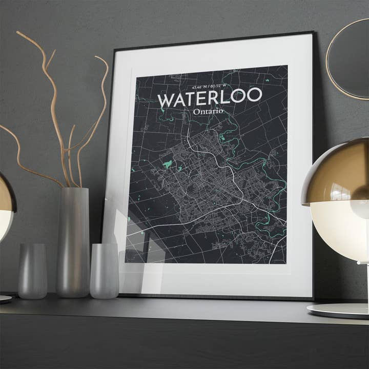 OurPoster.com - Wholesale Poster - Waterloo City Map Poster214