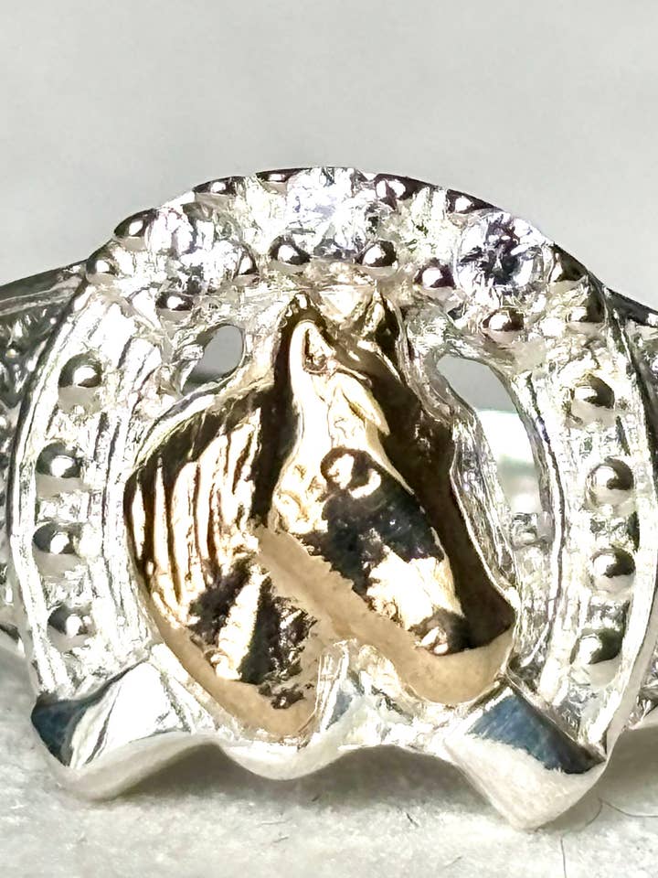 Horse Kids Ring – 925 Sterling Silver & 10K Gold for wholesale by QURI
