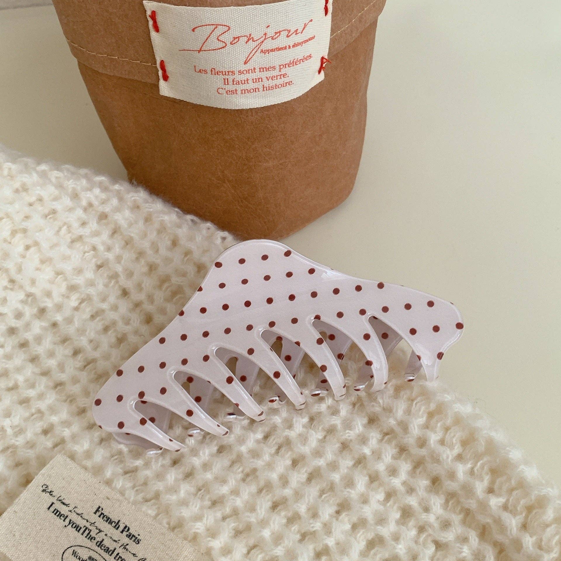 Dipped Shop - Vente Pince à cheveux – femme - Pince à cheveux à pois simples et blocs de couleur DP25F57310