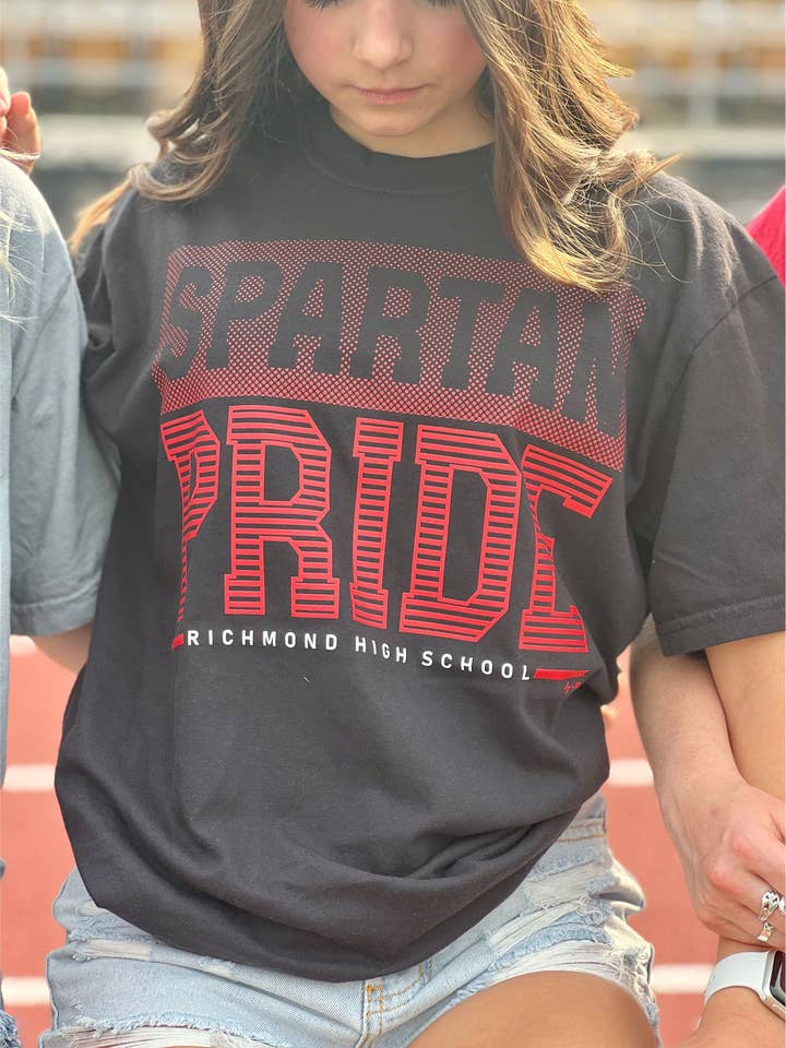 Hustle+Heart - Wholesale T-Shirt (Graphic) - Women's - Halftone Team Custom Spirit Tee (SPIRIT1083-DTF-TEE)3