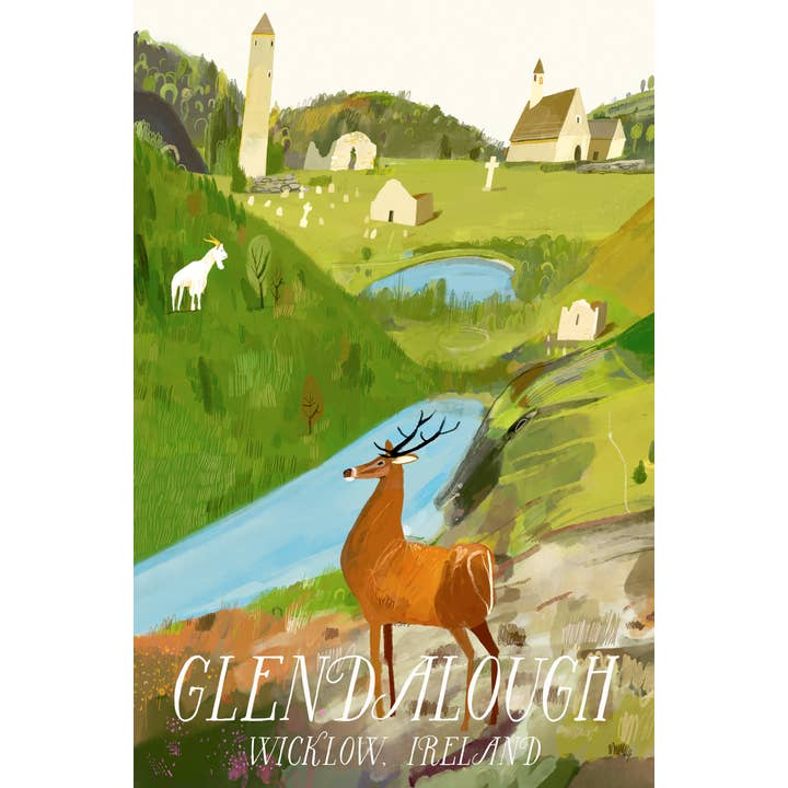 Glendalough, Wicklow, Ireland, Art Print for wholesale by Conor Langton Art