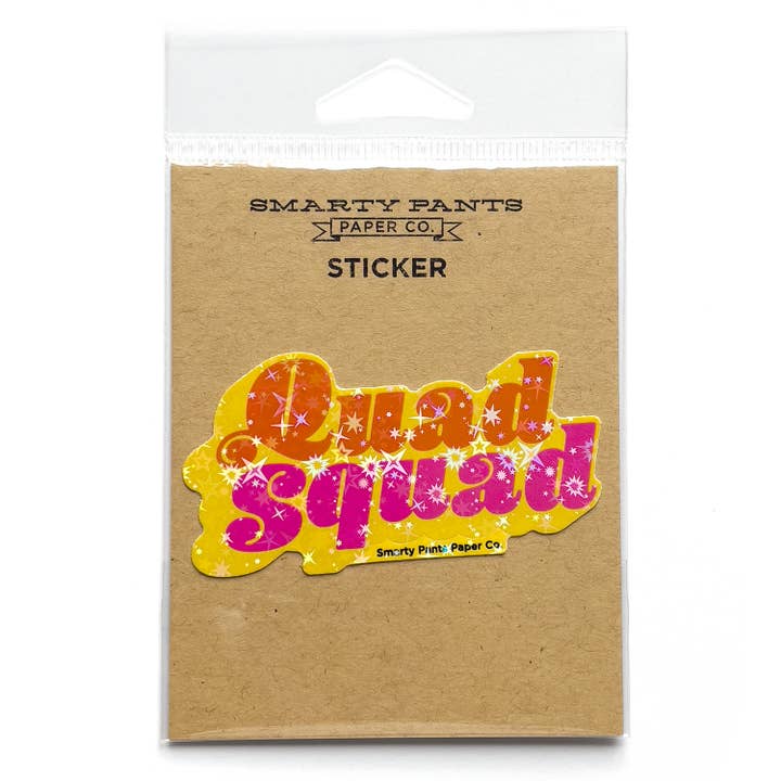 Smarty Pants Paper - Wholesale Sticker - Quad Squad sticker- 50% off closeout