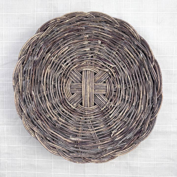 Small. Woven Vine Tray, 10.5 inches Peru for wholesale by Tesoros Trading Company