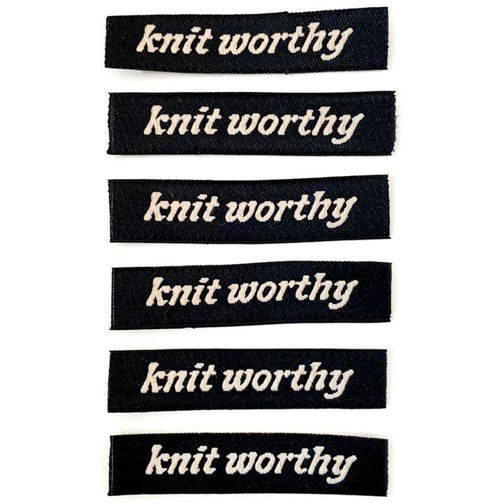Knit Worthy Labels Pack of 6, Black for wholesale by Shelli Can
