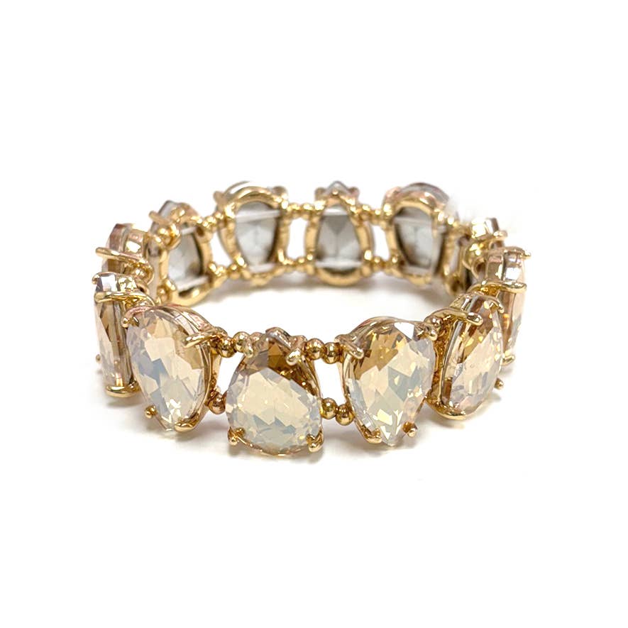 StarryNYC - Vendita all'ingrosso Bracciale con perline - Bracciale elastico con perline di cristallo a goccia di vetro18