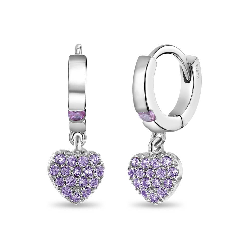 In Season Jewelry – Großhandel Ohrringe – Kinder – Puffed Heart Kinder/Mädchen Ohrringe Creolen — Sterlingsilber6