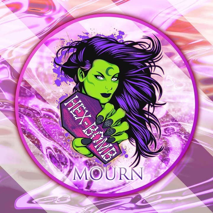 Mourn Lilac Metallic Bath Bomb with Single Use Soap for wholesale by Hexbomb ltd