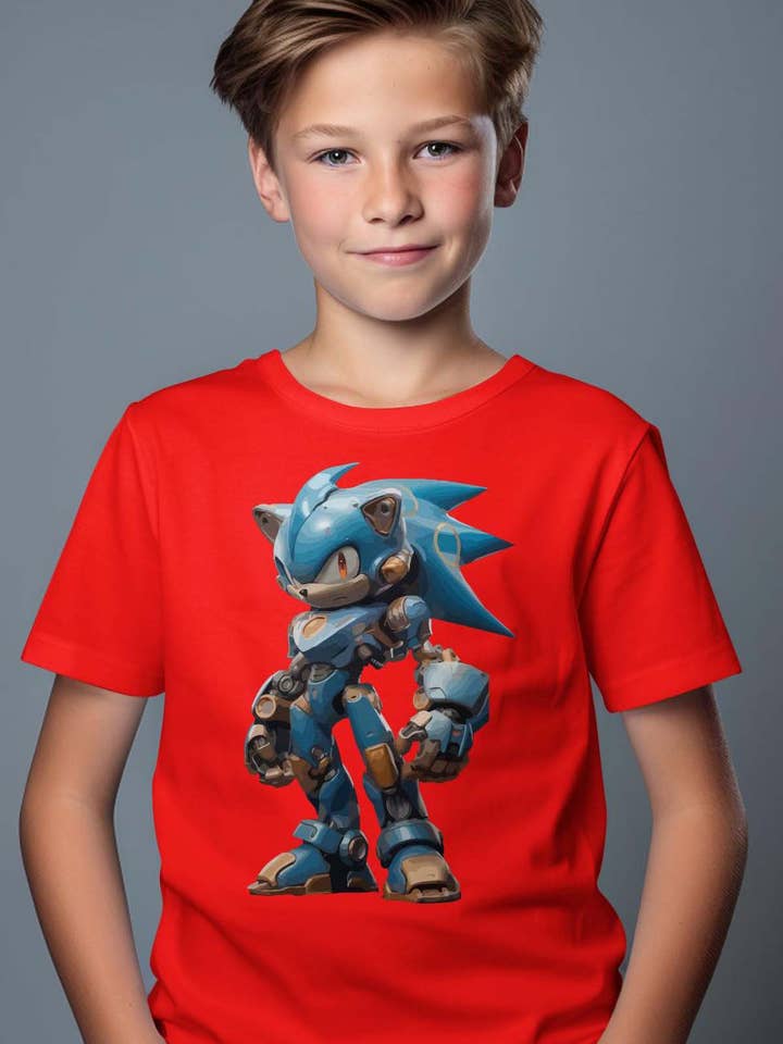 IALD - Wholesale Screen Printed T-Shirt - Kids - Boy's Round Neck T-Shirt | sonibot3