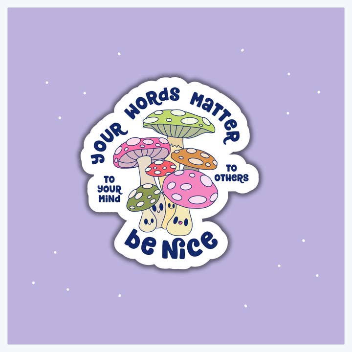 Your Words Matter Pilzaufkleber für den Großhandel von Jedi Woods LLC