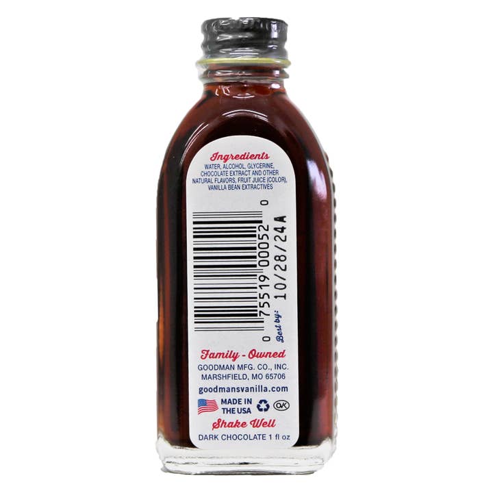Goodman's - Wholesale Vanilla/Fruit Extract - Goodman's Dark Chocolate Extract 1oz