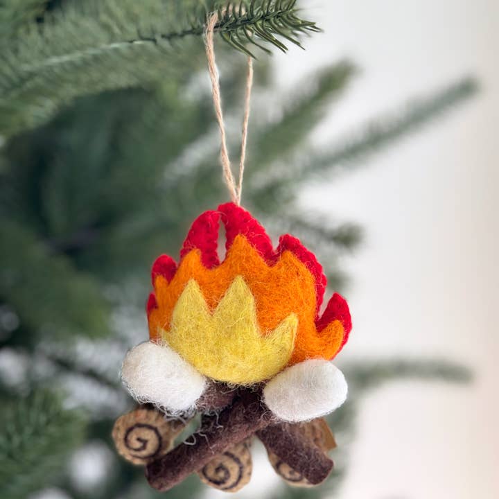 Ganapati – Ornamento por atacado – Fogueira de feltro com ornamento de marshmallow2