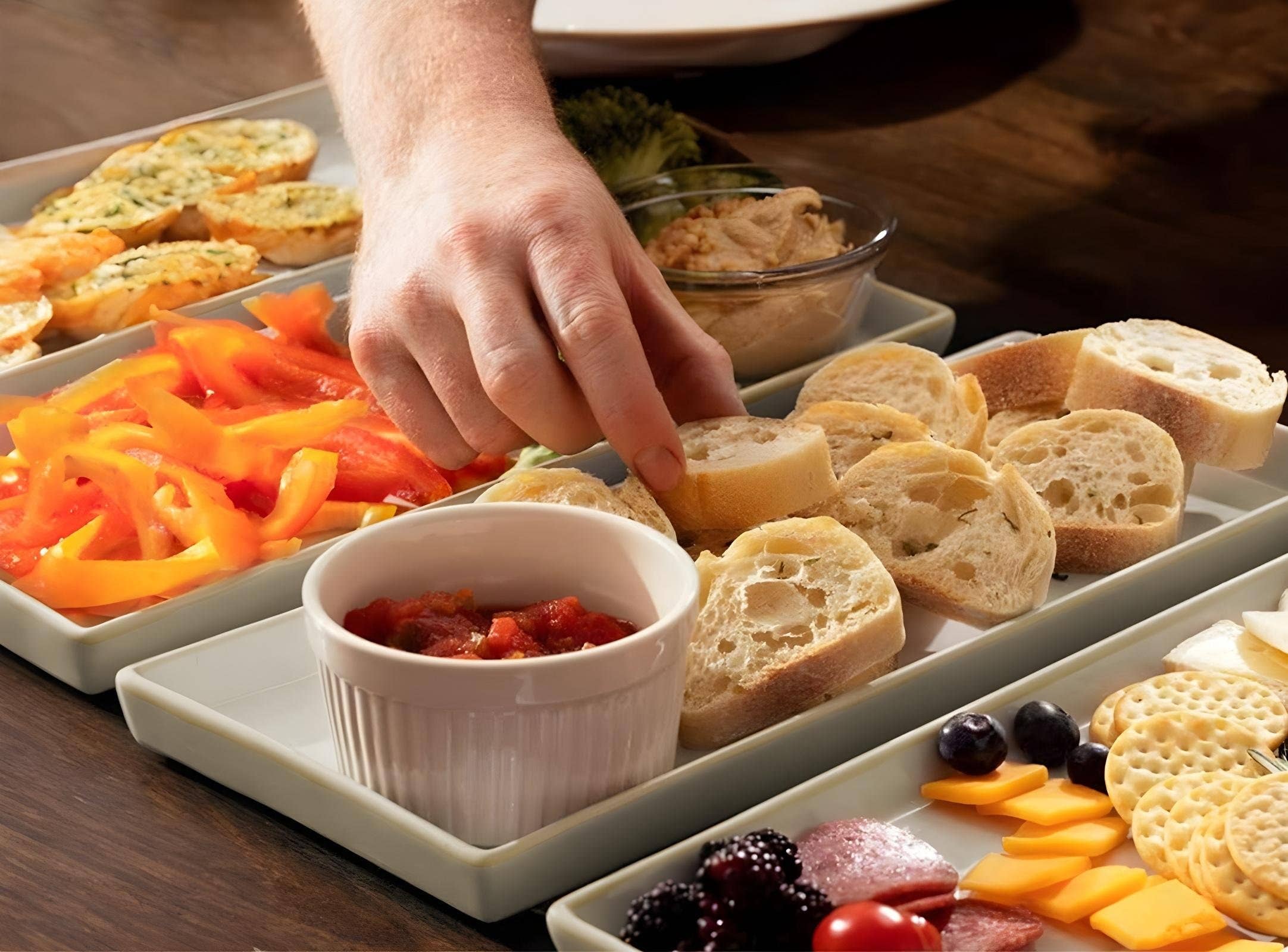 Kook - Wholesale Serving Tray - Kook Rectangular Serving Trays, 11”, White, Set of 44