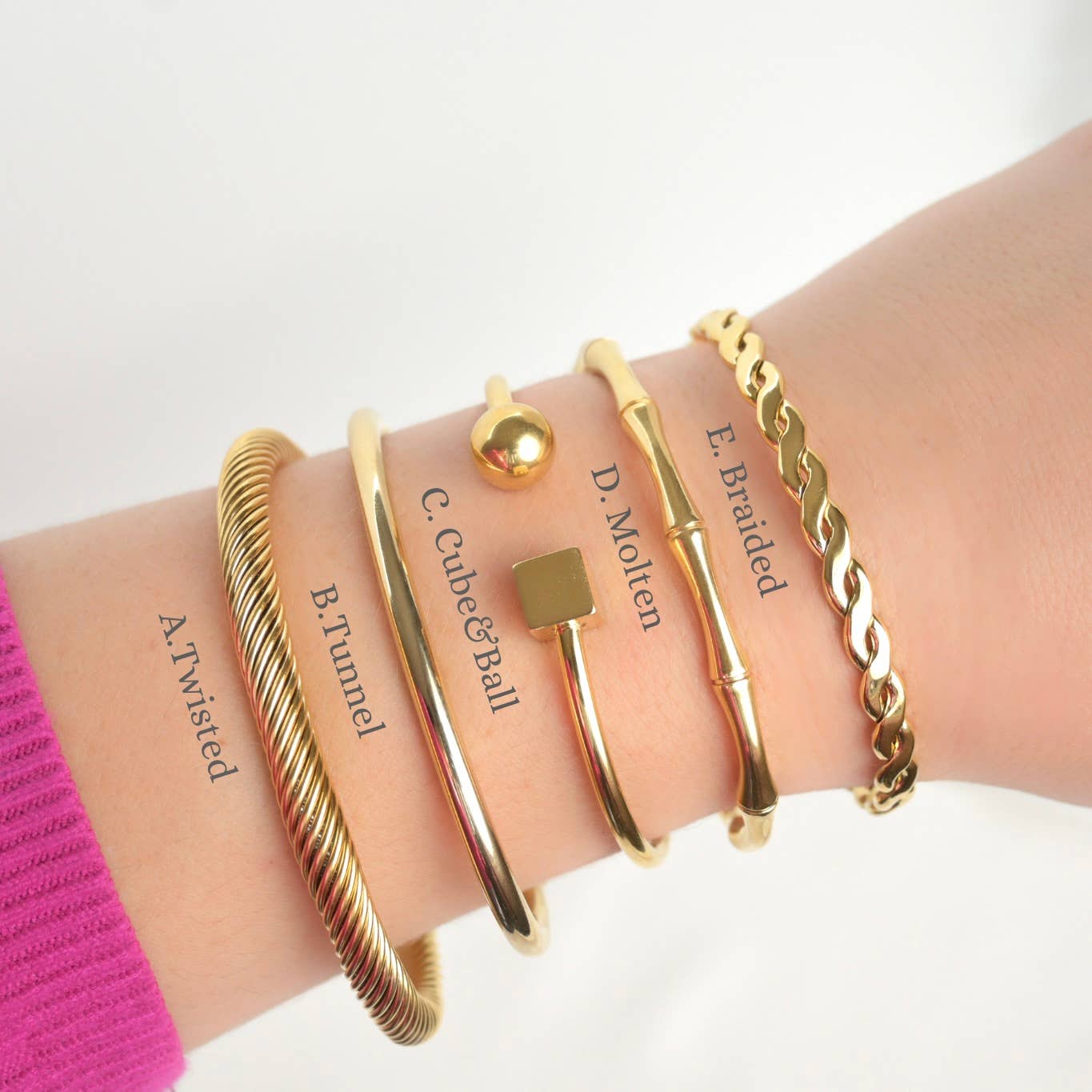 Blueyejewelry – Engroshandel Manchetarmbånd – Guldarmbånd - Vandtætte markante manchetter - Armring4