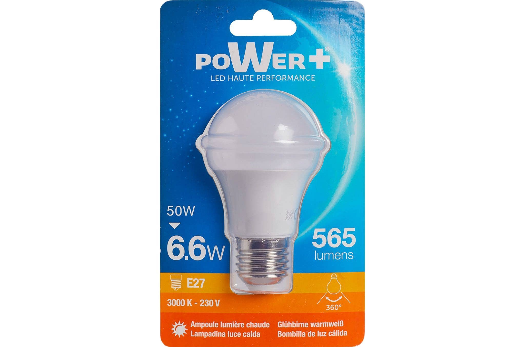 CP INTERNATIONAL - Wholesale Light Bulb/Puck - Amp.LED E27 6.6W=50W A55 Lic0