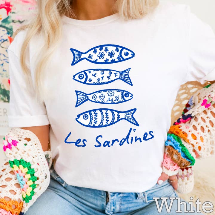 Shoppe SHC - Wholesale T-Shirt (Graphic) - Women's - Les Sardines Coastal Women’s Graphic Tee | Gildan