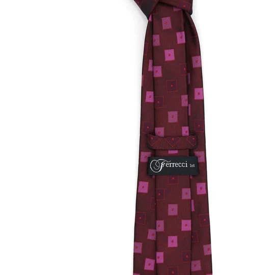 Ferrecci - Wholesale Necktie - Men's - Ferrecci - Men's Business Casual Necktie & Hanky Set - GEO