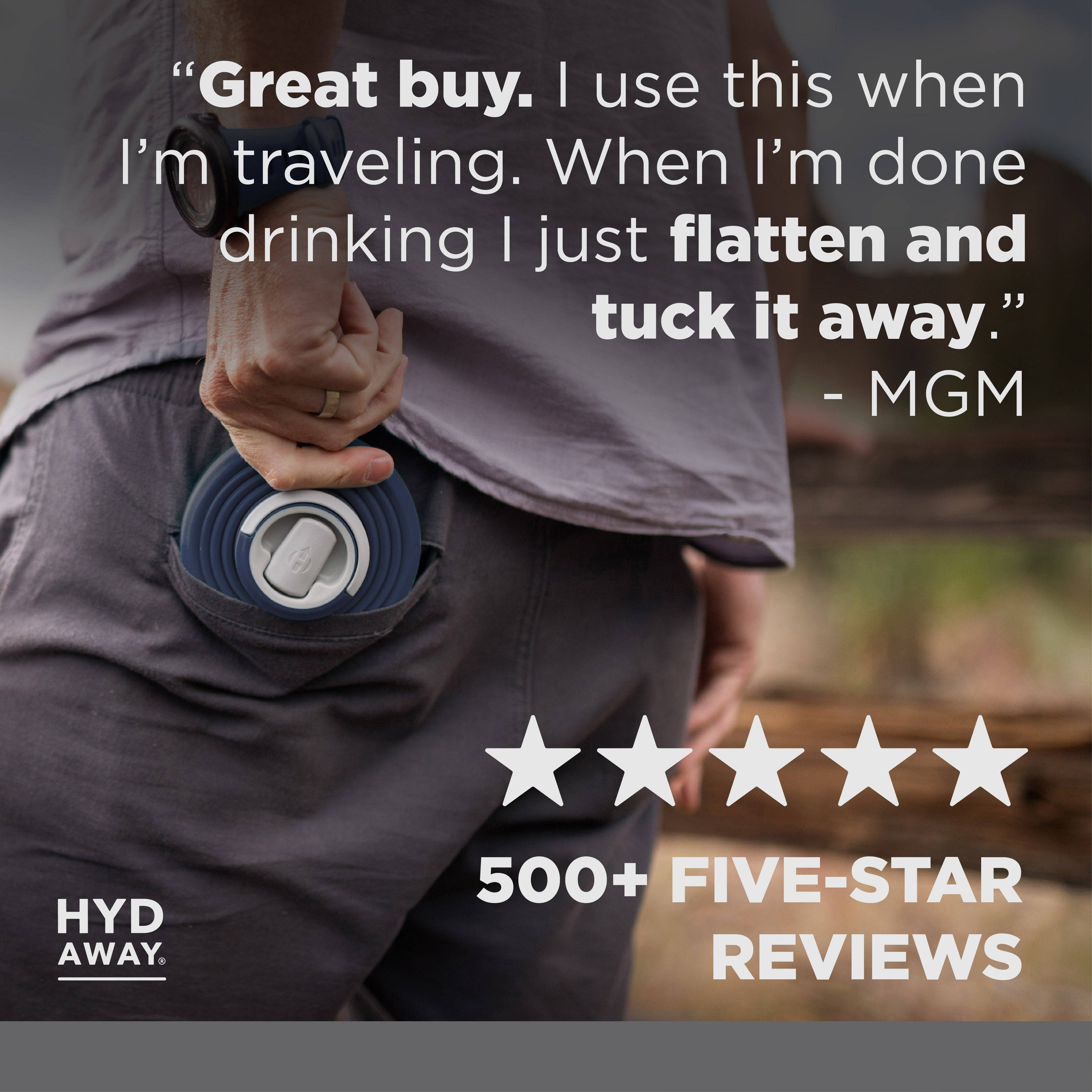 HYDAWAY – Großhandel Trinkflaschen – Zusammenklappbare Wasserflasche | 25oz6