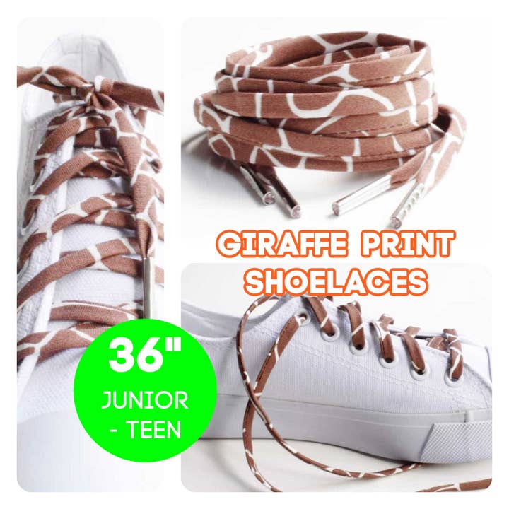 Cute Laces - Wholesale Shoelaces - Kids & Baby - Cute Laces - Giraffe Print Shoelaces for Adults and Kids