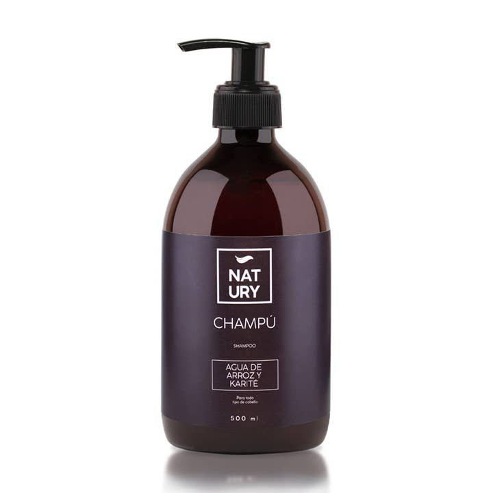 Shampooing naturel à l'eau de riz et de karité 500 ML pour la vente par Natury Greencare